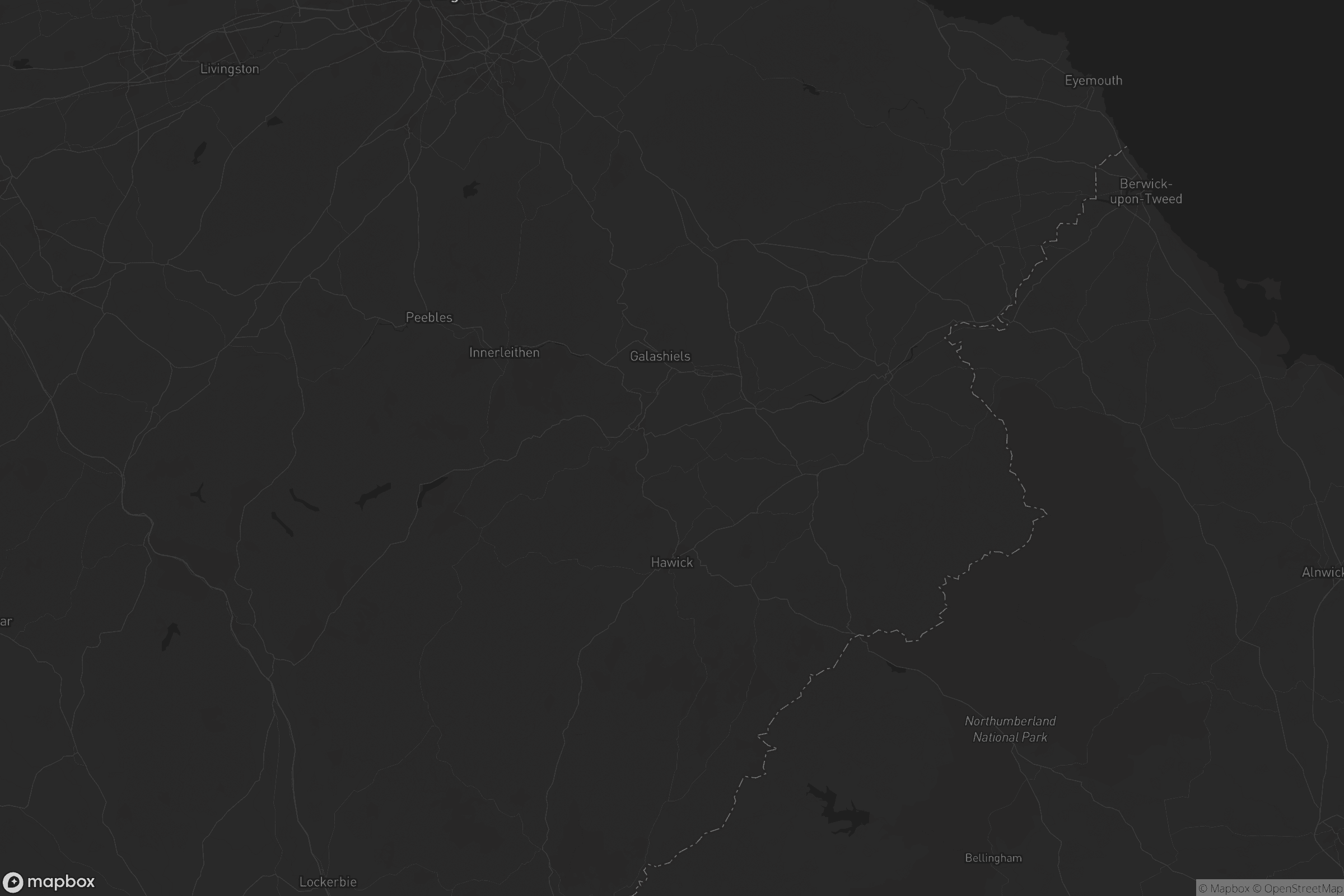 Map of scottish borders