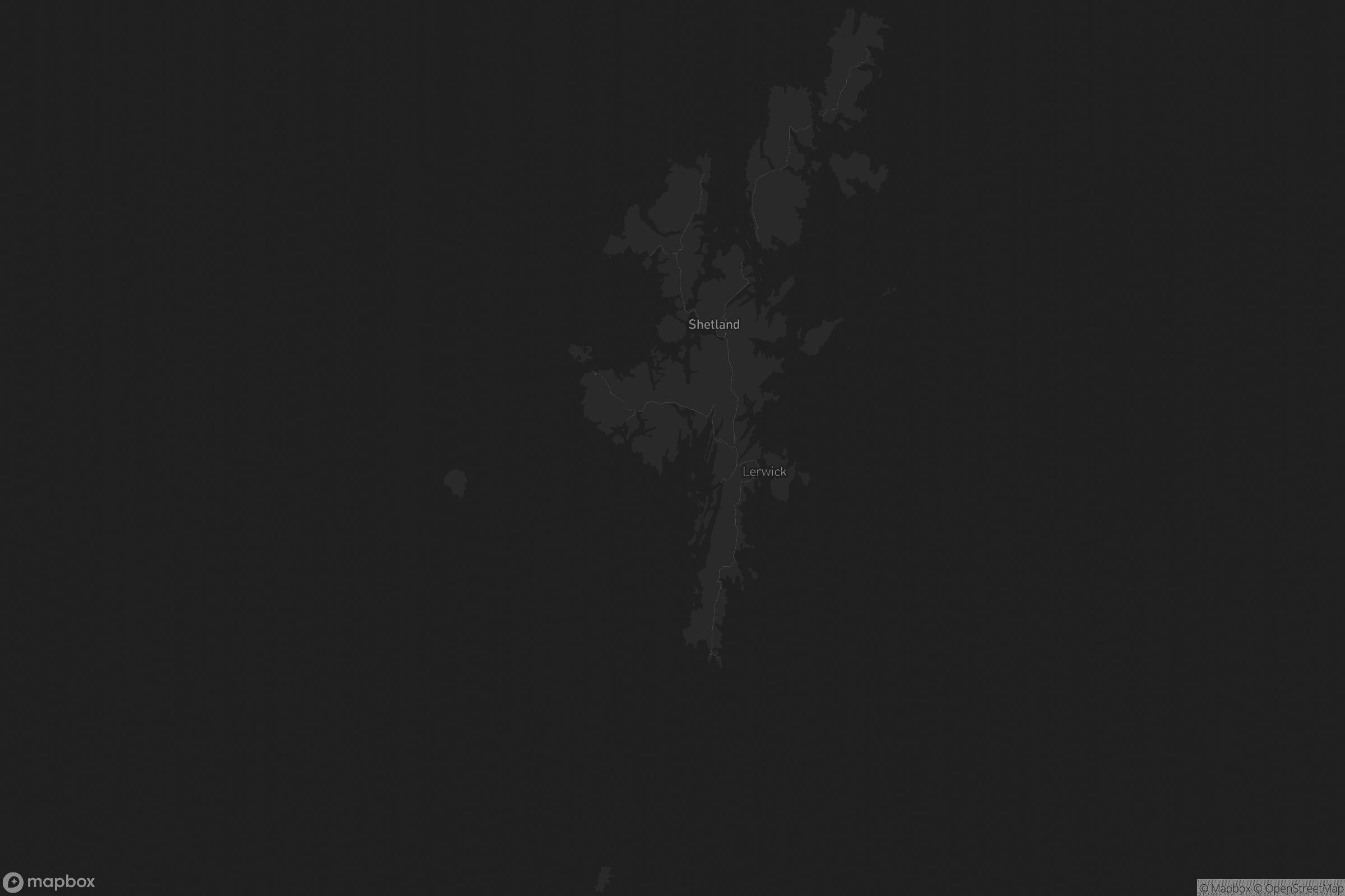 Map of shetland islands