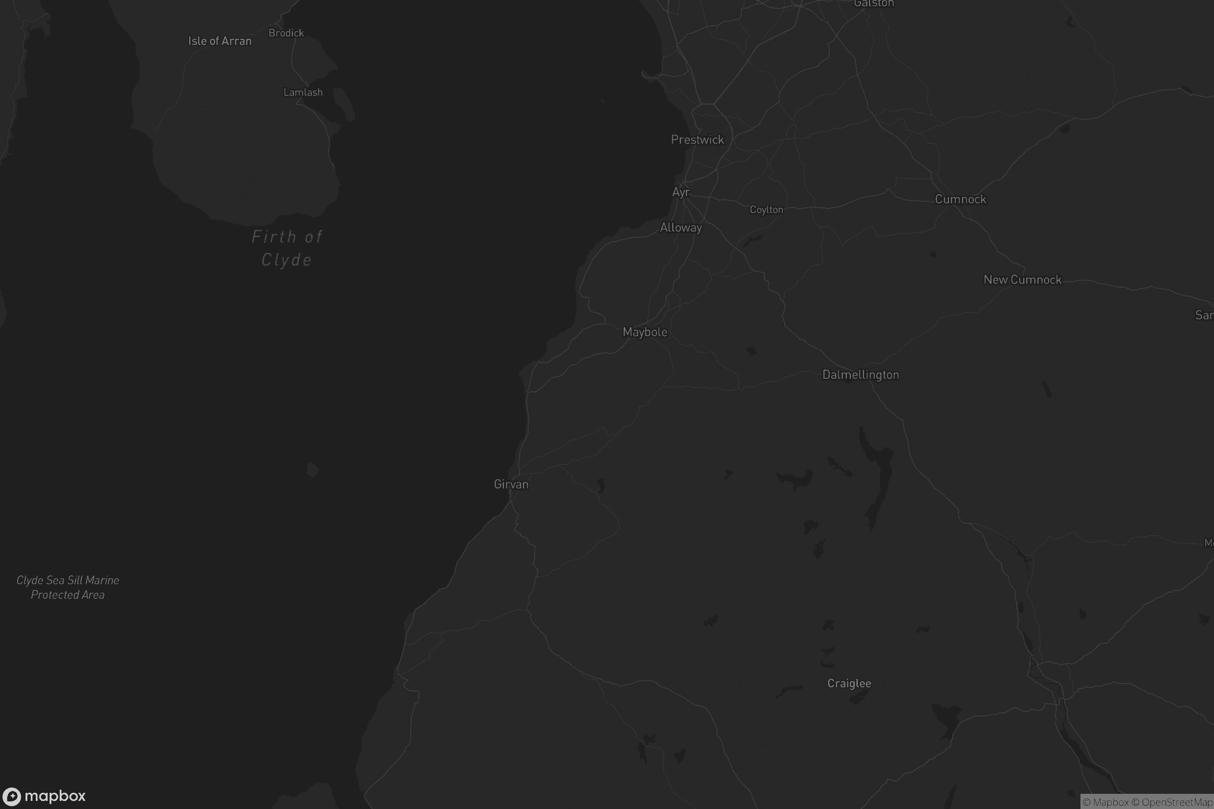 Map of south ayrshire