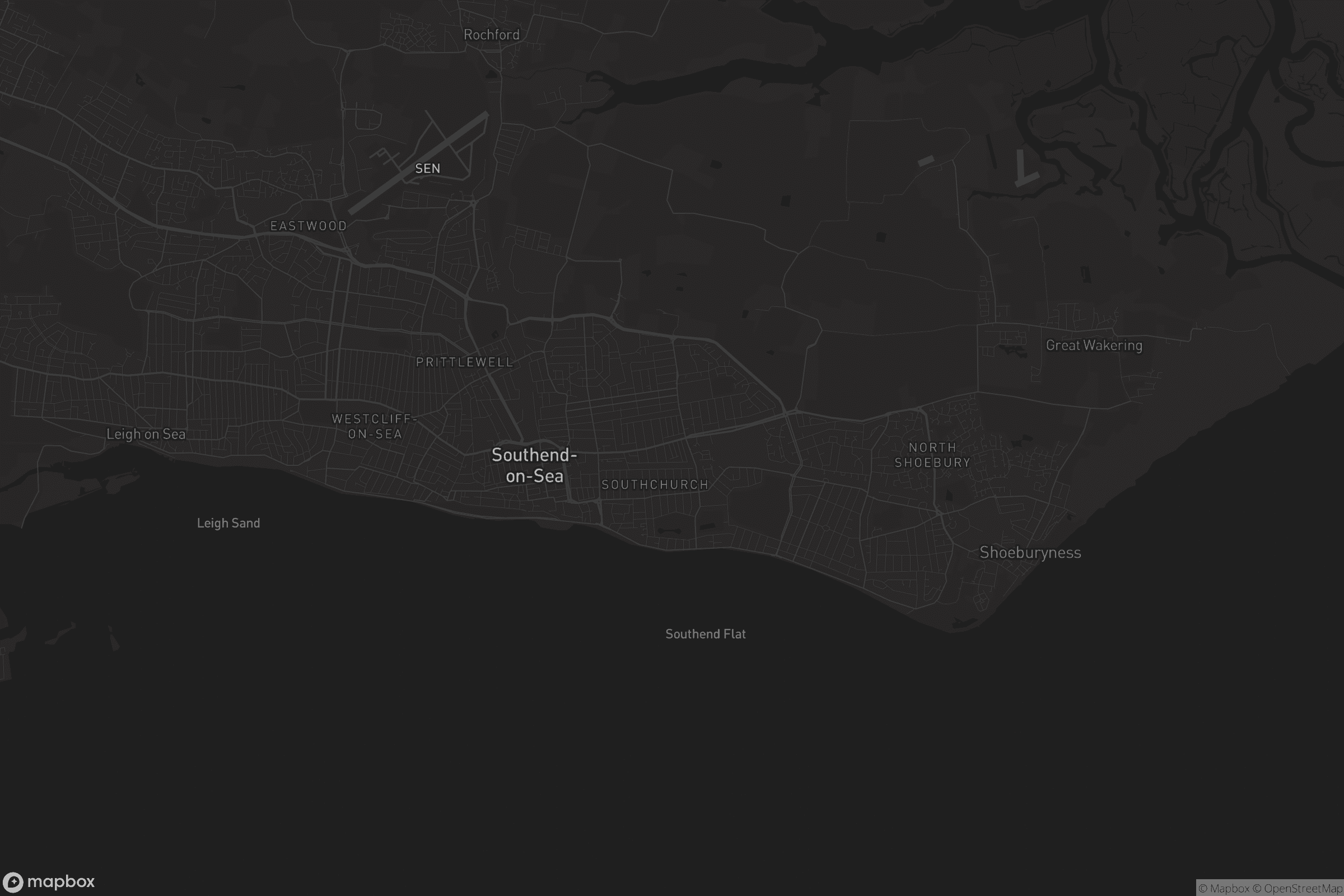 Map of southend-on-sea