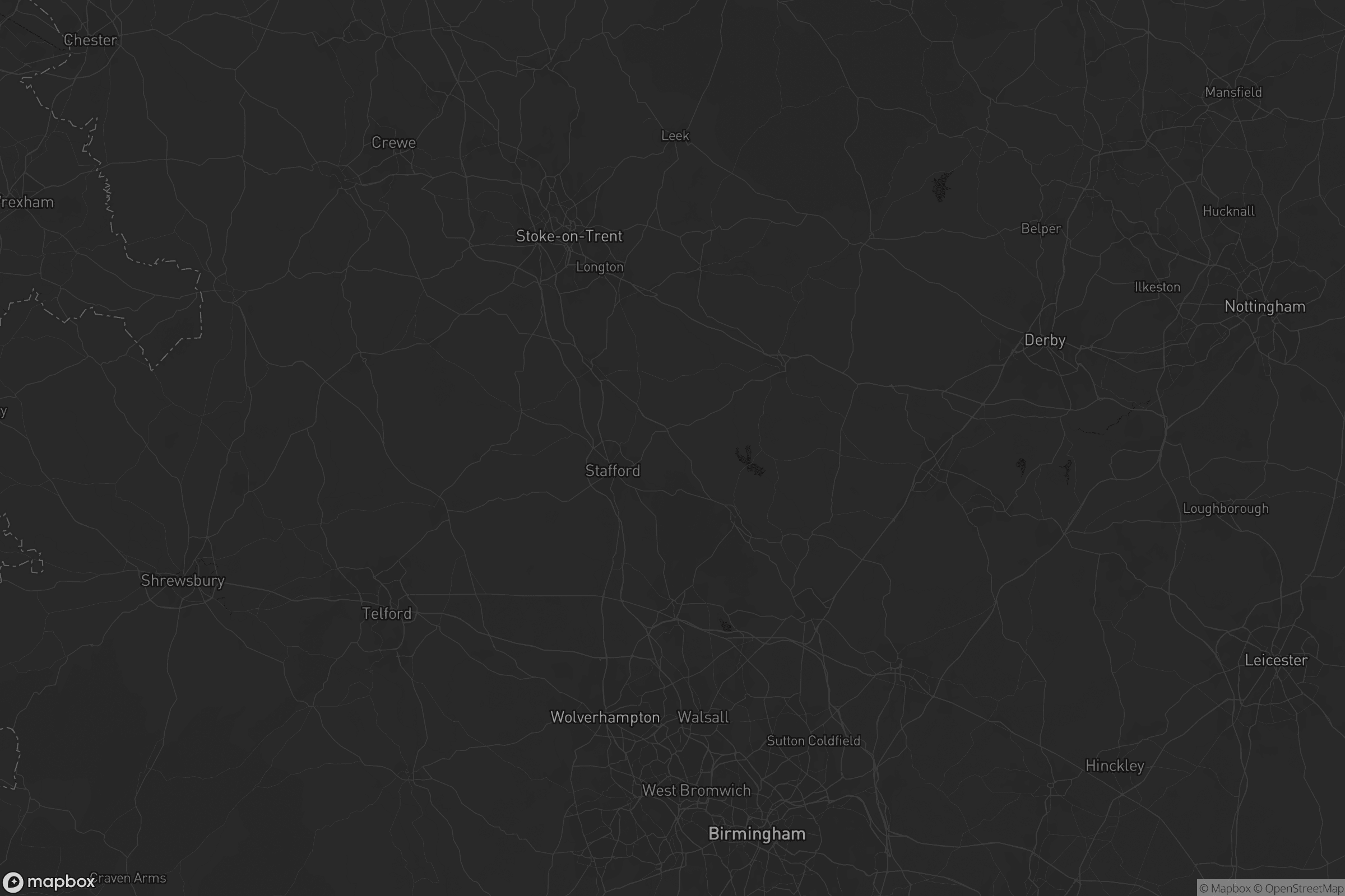 Map of staffordshire
