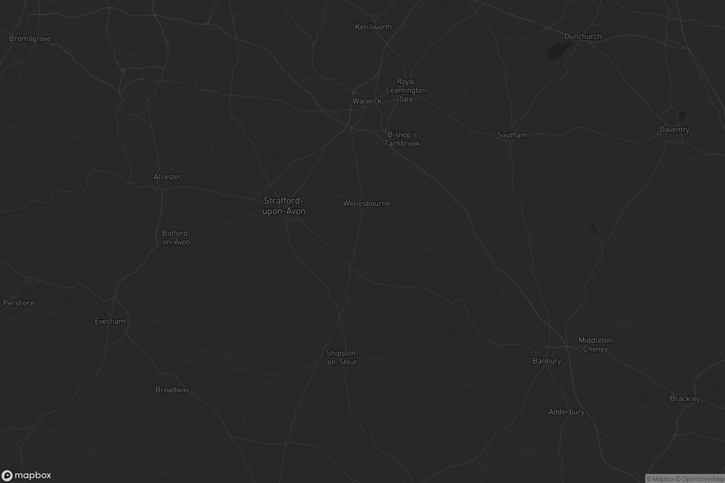 Map of stratford-on-avon