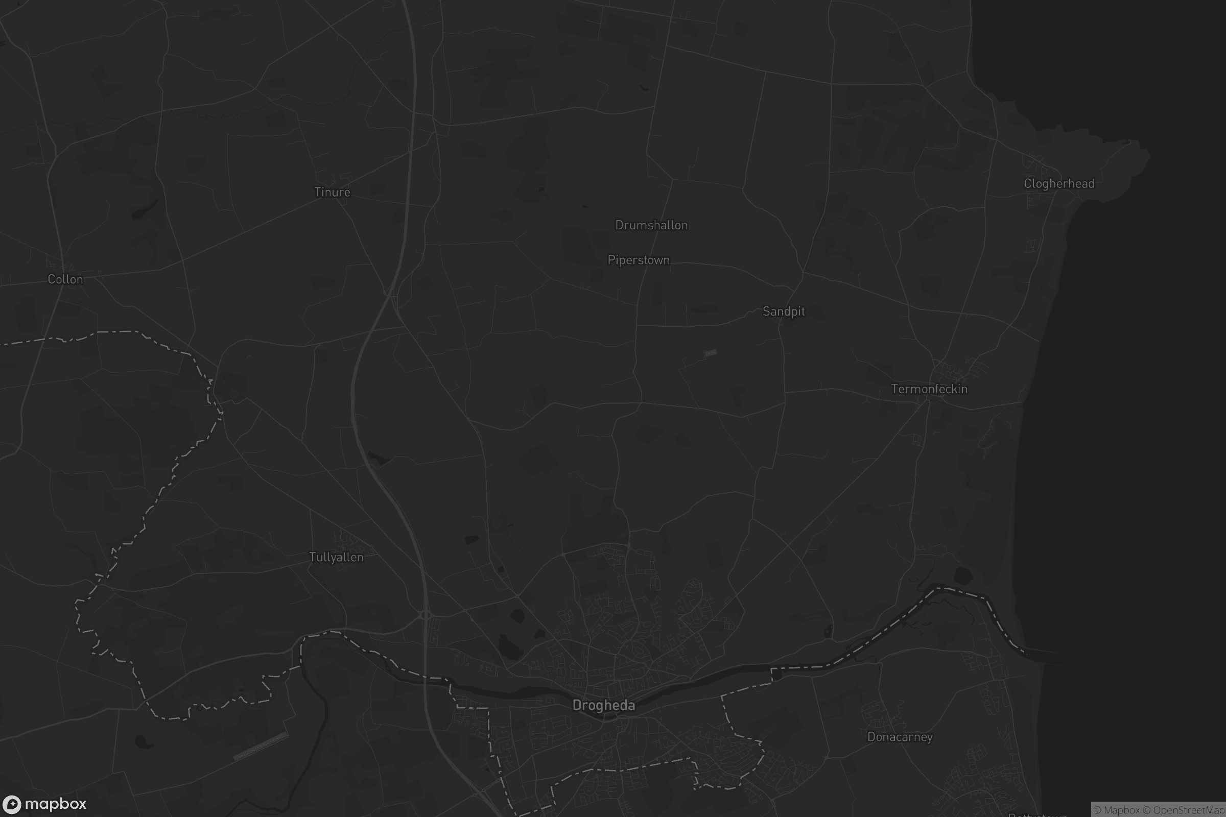 Map of the borough district of drogheda