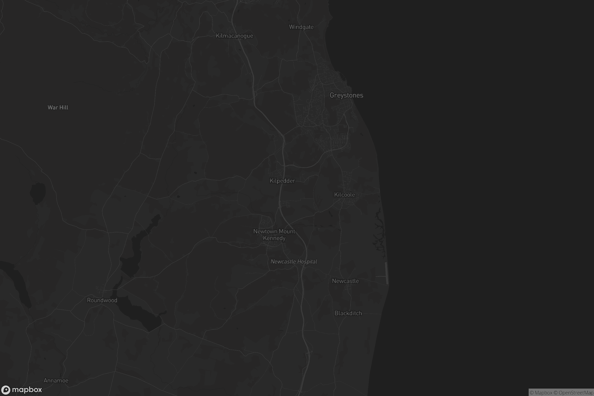 Map of the municipal district of greystones