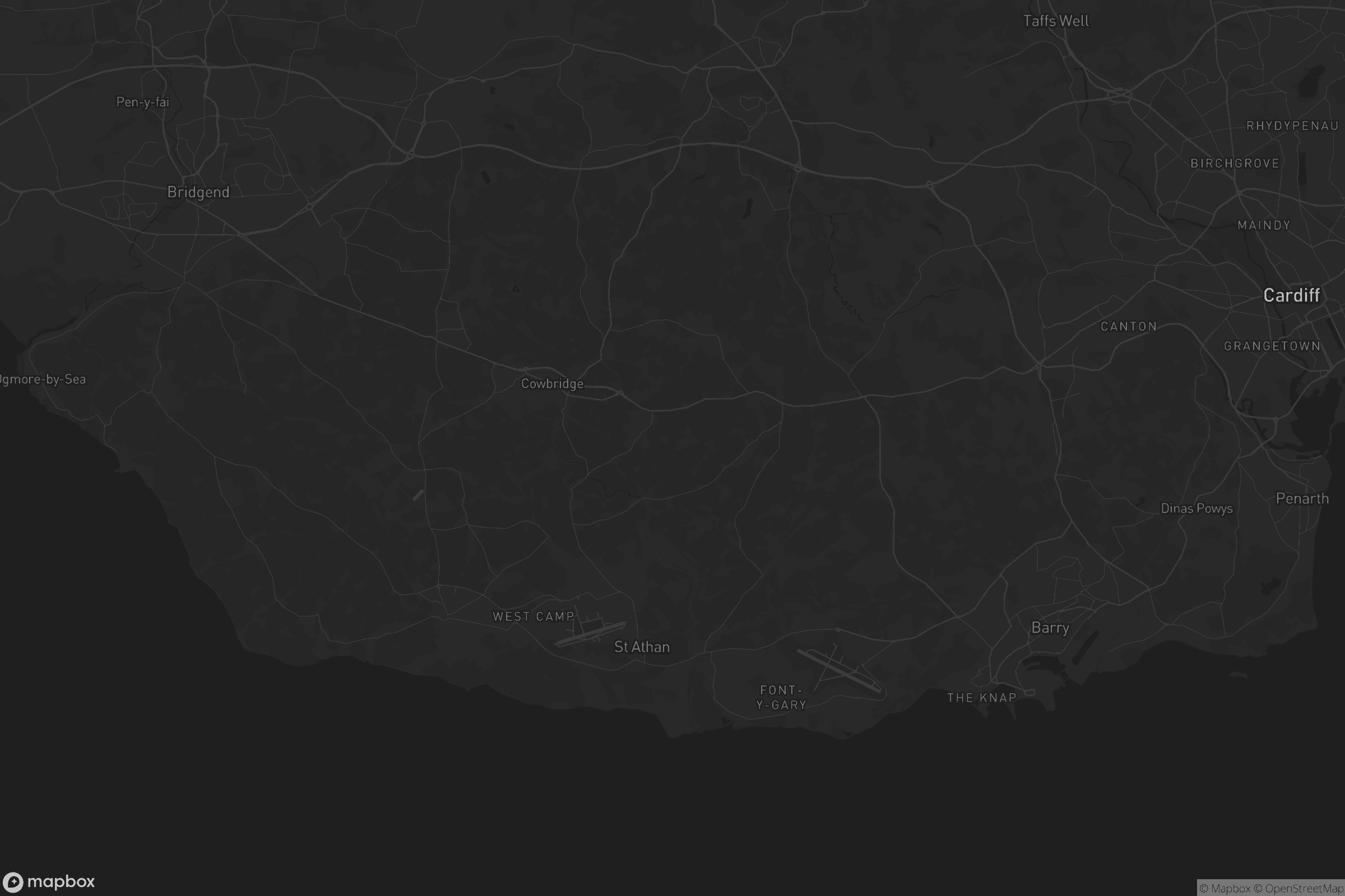 Map of vale of glamorgan