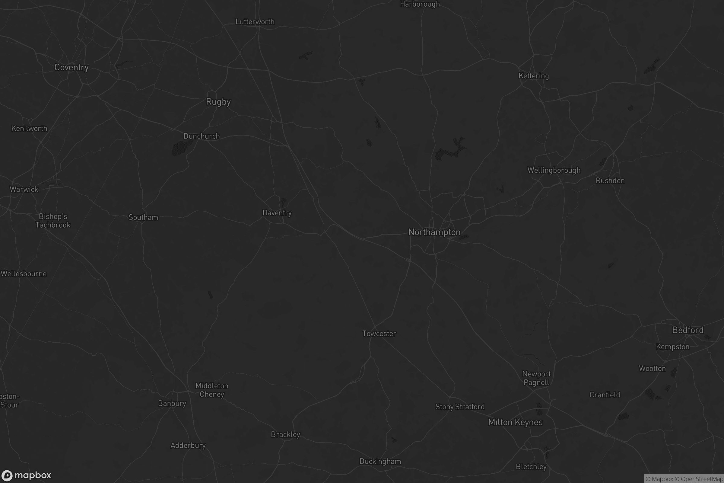 Map of west northamptonshire