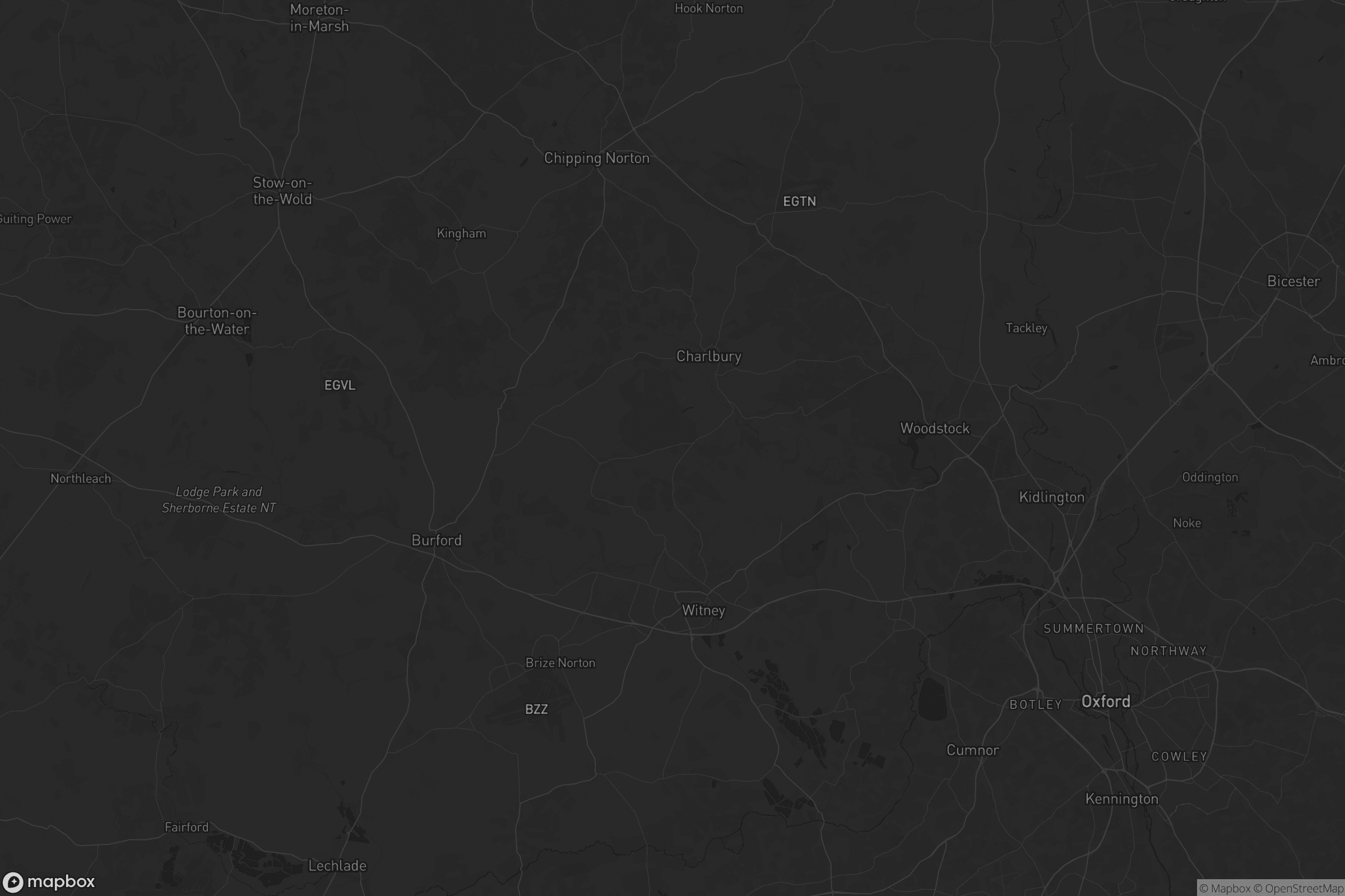 Map of west oxfordshire
