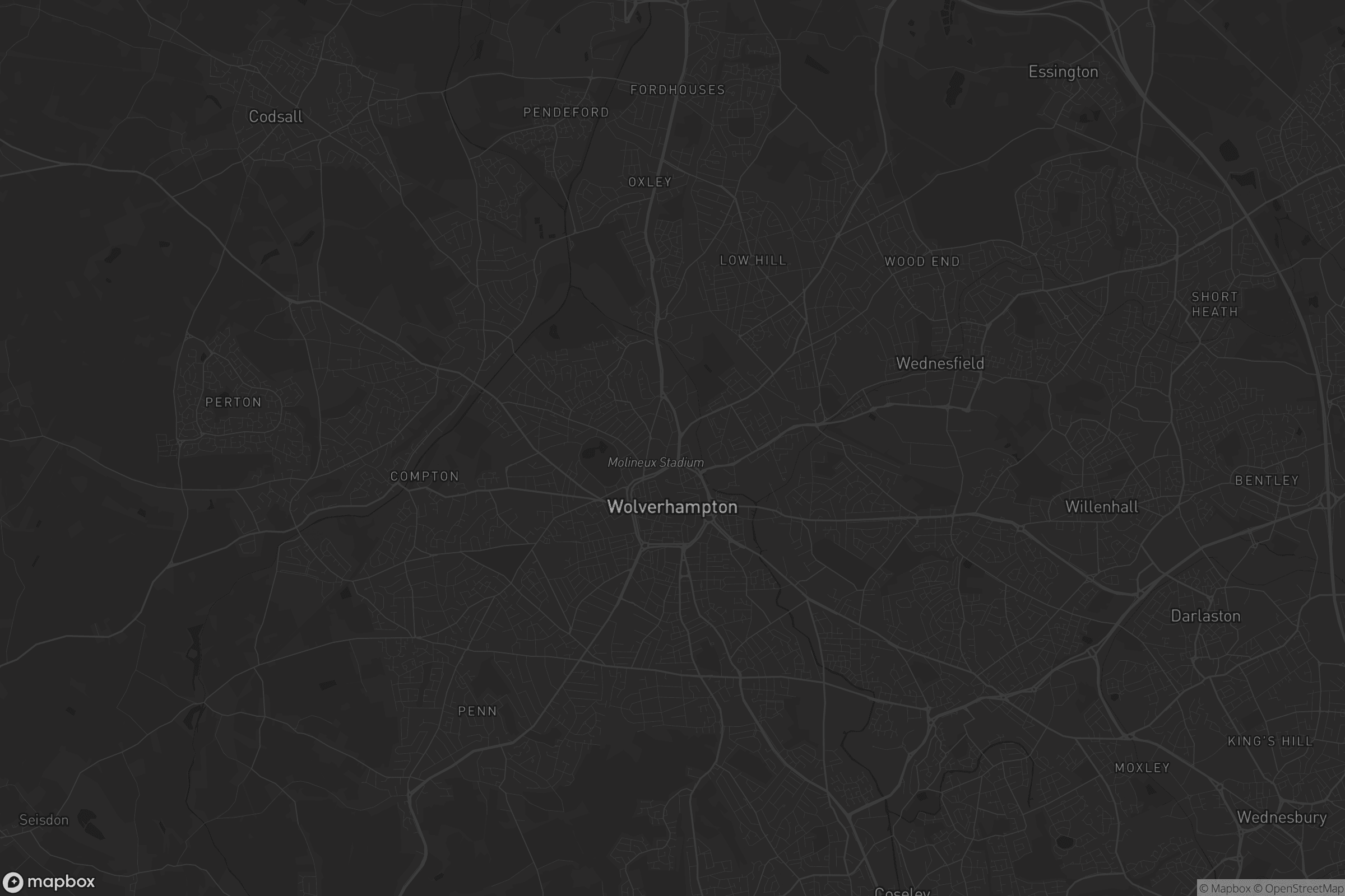 Map of wolverhampton