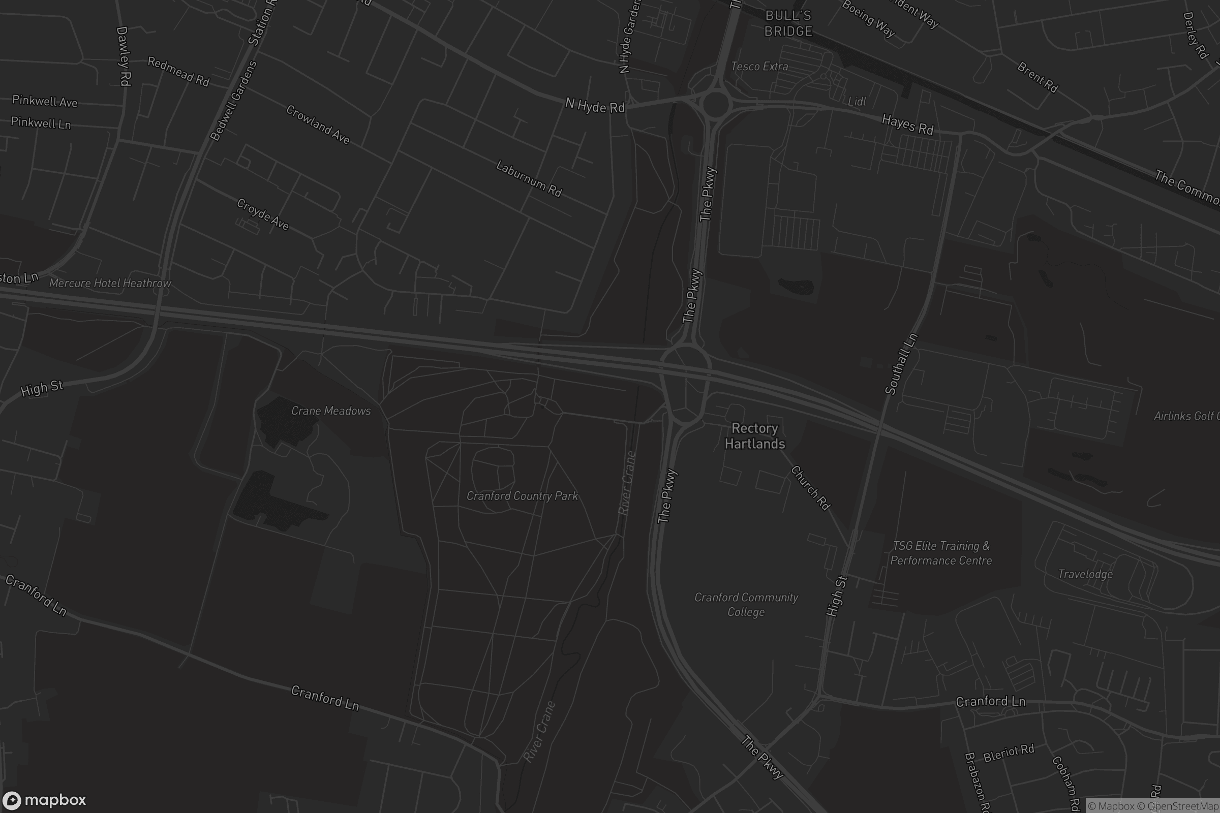 Map of yeading brook