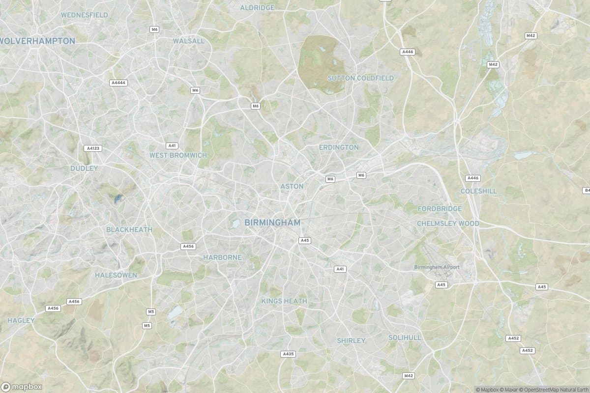 Map of birmingham