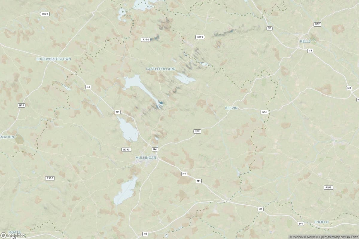 Map of the municipal district of mullingar kinnegad